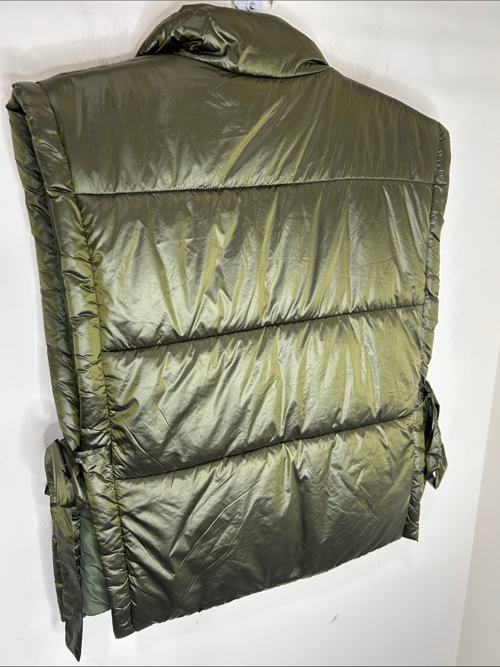ANTHROPOLOGIE PILCRO Packable Puffer Vest Olive Green One Size - Picture 14 of 15